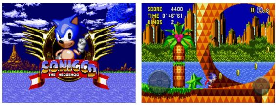 Pixel für Pixel kommt Sonic in Sonic CD auf Touren. Das Spiel wirkt heute extrem antiquiert.